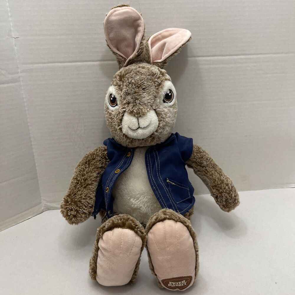 DanDee Peter Rabbit Plush Stuffed Animal with Blue Coat 21 Inches Tall